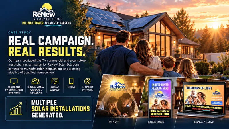 ReNew Solar — Real campaign. Real results. Multiple solar installations generated.