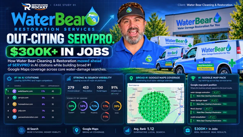 Water Bear — Out-Citing SERVPRO case-study proof