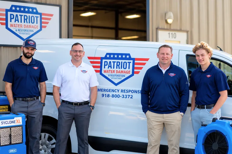 Patriot Water Damage team and emergency response van