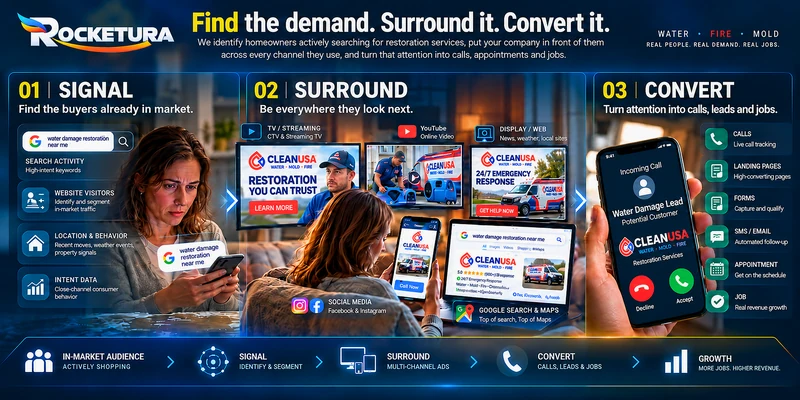In-Market Surround — Find the demand. Surround it. Convert it.